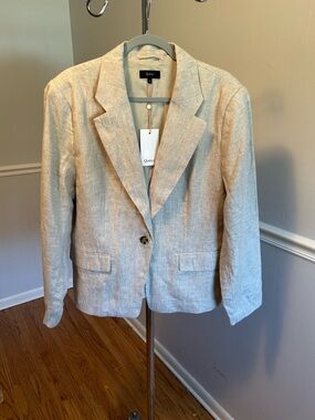 Quince 100% European Linen Structured Blazer Flax Beige